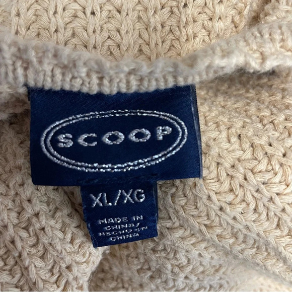 Scoop NYC Y2K sweater tank top tan neutral academia women’s XL fairy layering - Picture 9 of 9